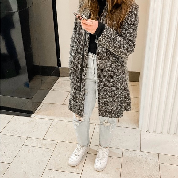 Old Navy Long Zip High Collar Coat | Size S - Picture 1 of 10